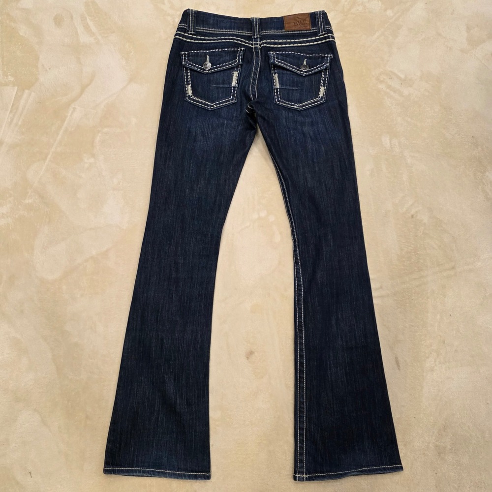 BKE Addison Bootcut Jeans Women Size 27L 27x33.5 Dark Wash Stretch Denim Buckle - Picture 8 of 9
